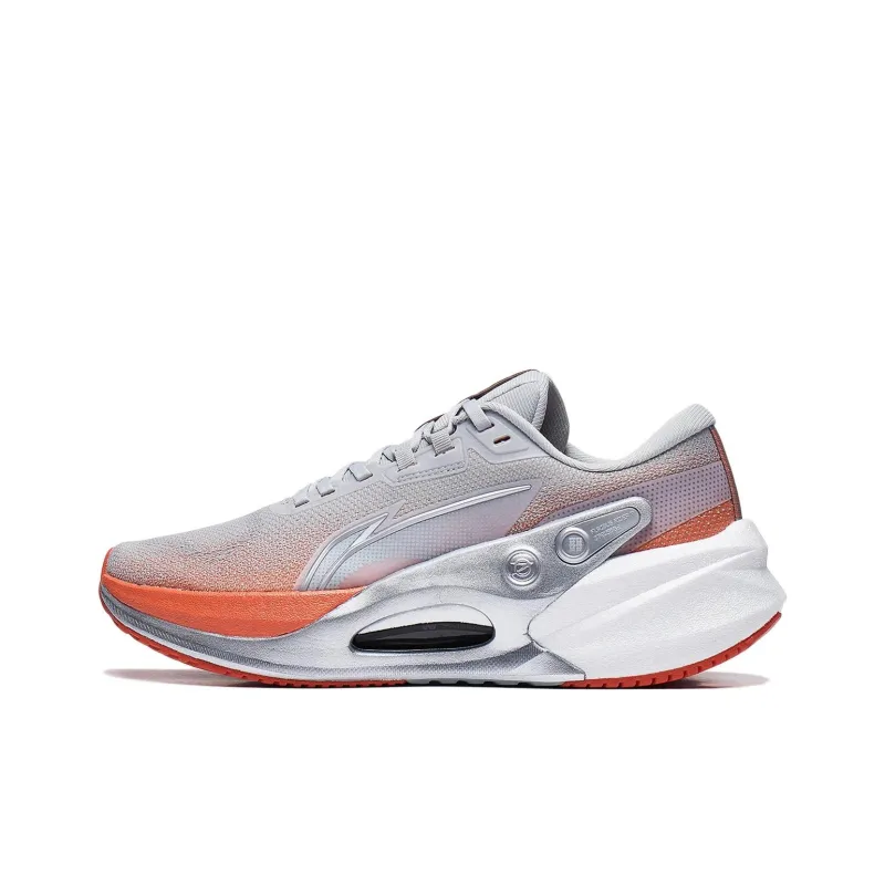LINING Furious Rider 7.0 V2 Running Shoes Men Low Top Gray/Orange-0