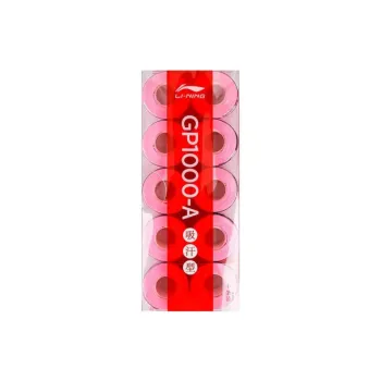 LiNing Badminton Grip Tape Pink Polyurethane Thin GP1000