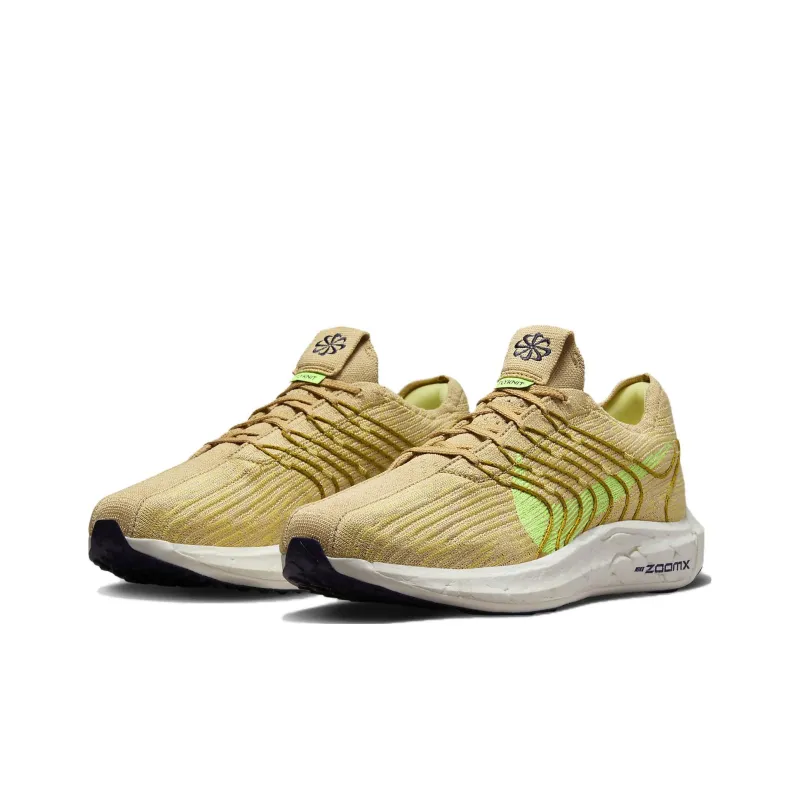 Nike Pegasus Turbo Next Nature Road Running Shoes 'Sesame Buff Gold Bronzine Lime Blast'-2