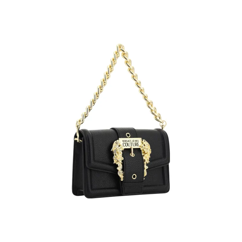 VERSACE JEANS COUTURE Polyester Handbag, Shoulder Bag Women's Black-1