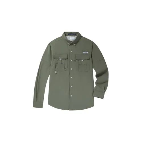 Columbia PFG Shirts Unisex Green