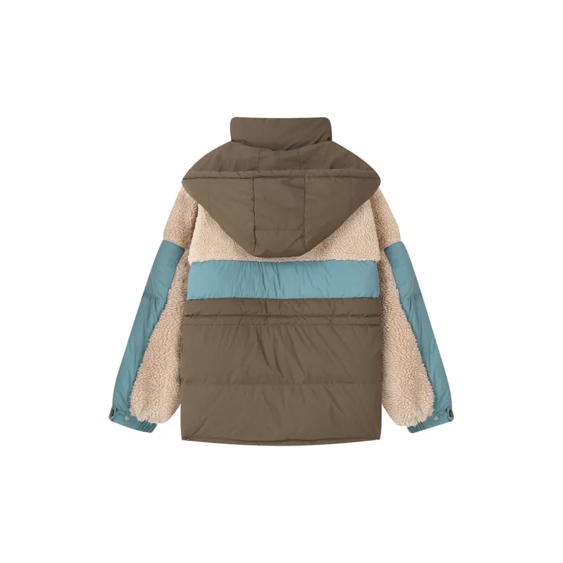 ELF SACK Puffer Jackets Women's Blue Brown Multicolor-1