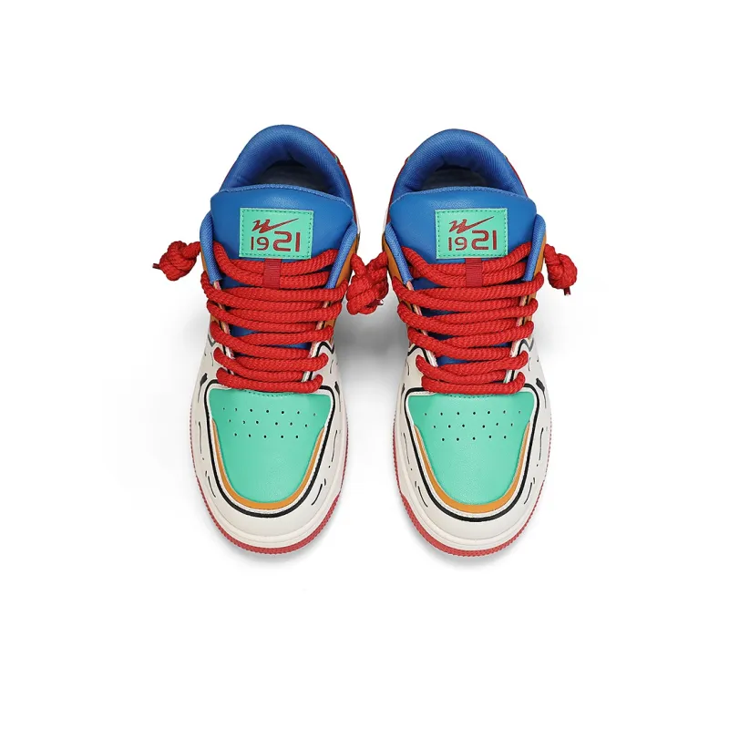DOUBLE STAR 88 Slip Resistant Cushioning Abrasion Resistant Lightweight Breathable Low Top Skateboard Shoes Unisex-9