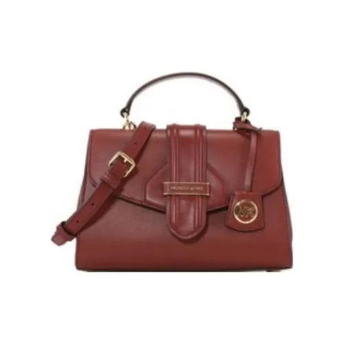MICHAEL KORS MK Bleecker PVC Handbag Shoulder Bag Crossbody Bag Small Size Women's Burgundy