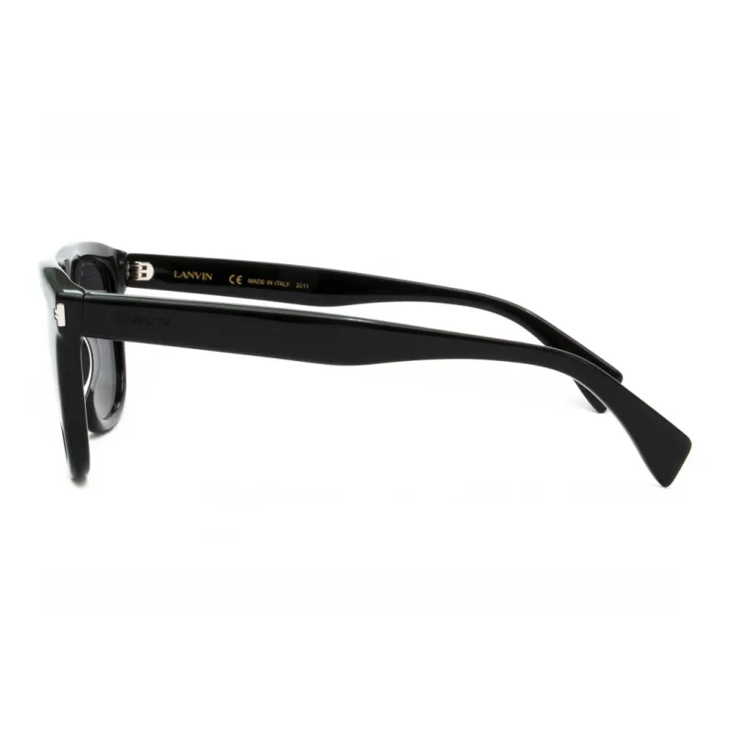 Lanvin Plastic Irregular Shape Sunglasses Men's Black-2