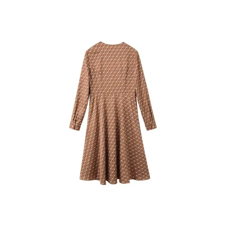 FINITY Long Sleeved Dresses Women's Caramel-1