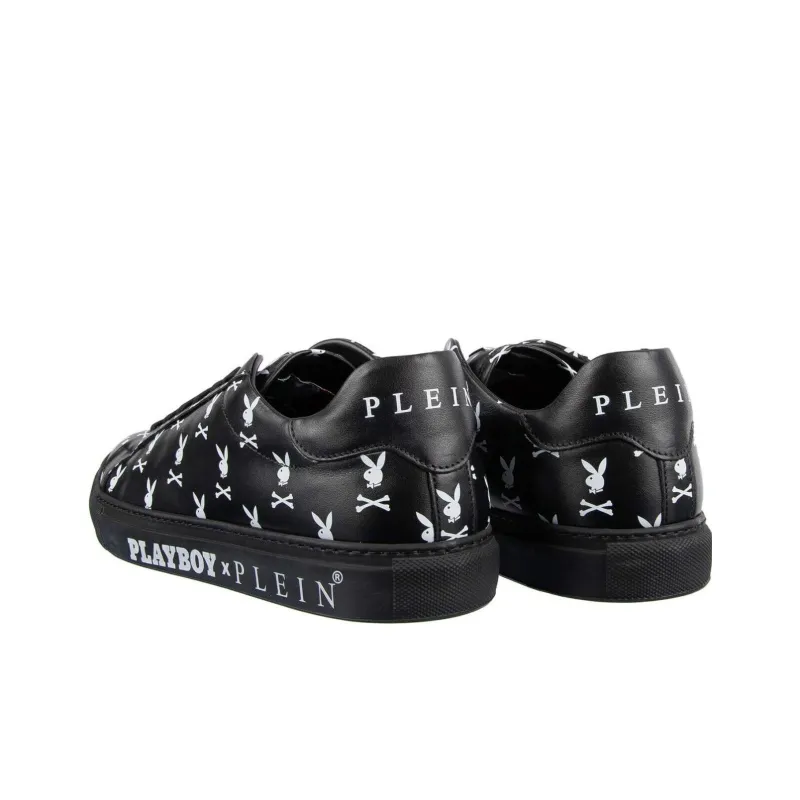 Playboy x PHILIPP PLEIN Low Top Skateboard Shoes Men's Black-3
