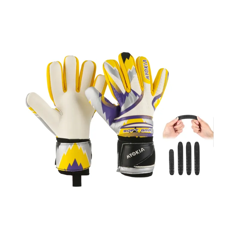 MYOKIA Goalkeeper Gloves Unisex White/Yellow/Blue-1
