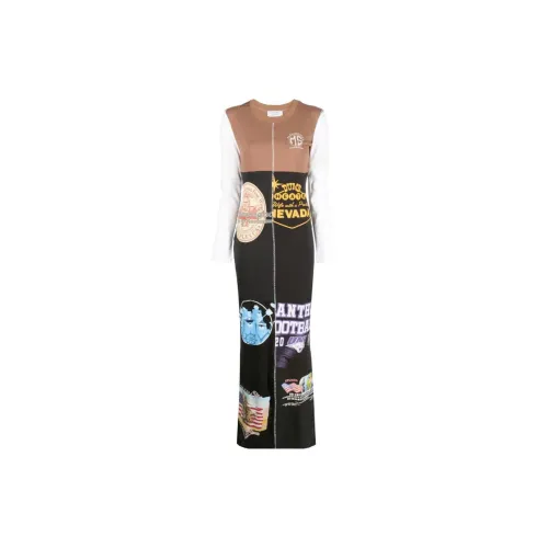 marine serre Regenerated T-Shirt Patchwork Maxi Dress