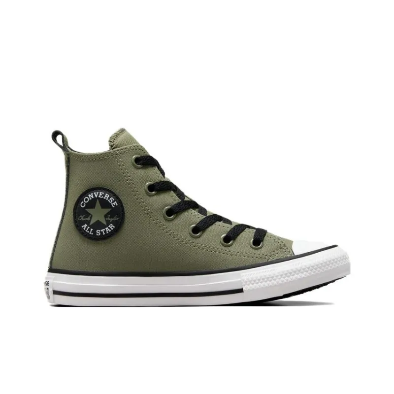 Converse Chuck Taylor All Star Anti Slip Wear Resistant High Top Canvas Shoes Unisex Green White-1