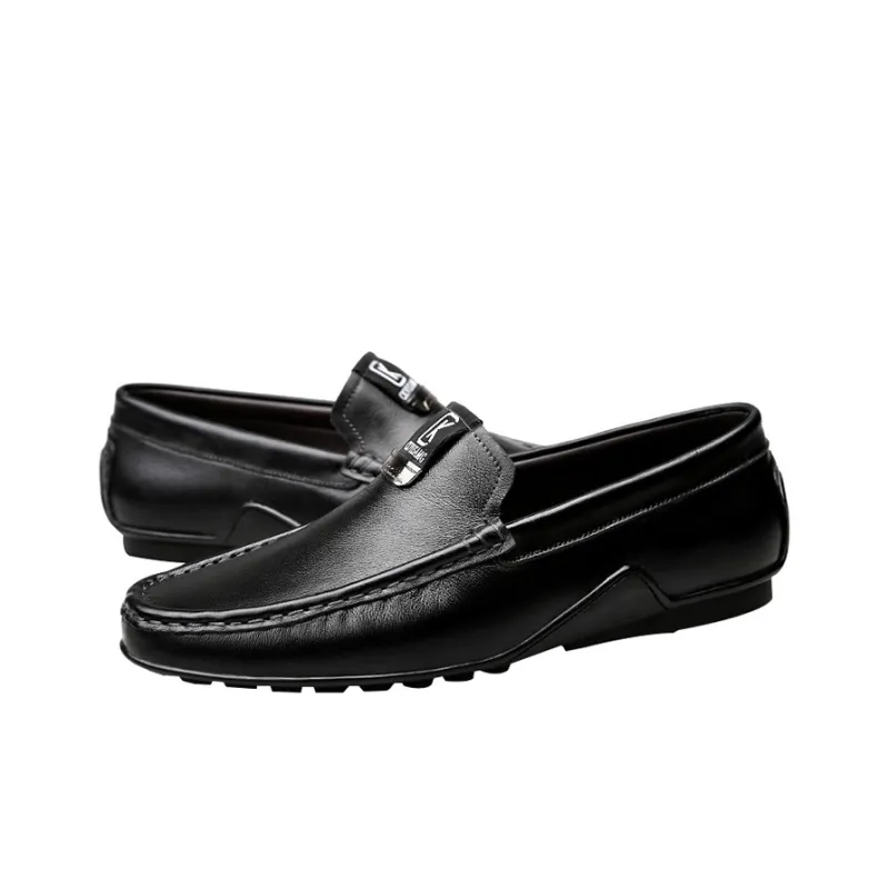 CKVUSAMG Gommino Loafers Unisex Black/White-2