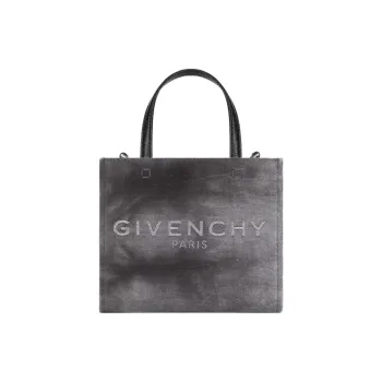 GIVENCHY G Tote Washed Cotton Canvas Bag, Tote Bag, Shopping Bag, Handbag Mini Women's Dark Gray