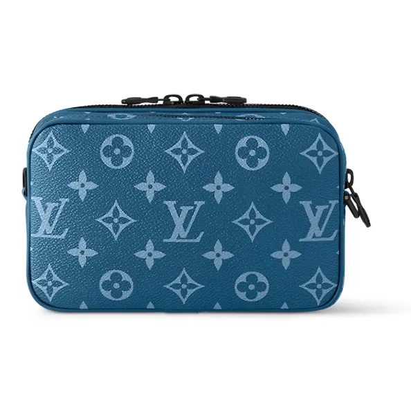 LOUIS VUITTON Alpha Monogram Canvas Canvas Bag Shoulder Bag Crossbody Bag Regular Men's Atlantic Blue-1