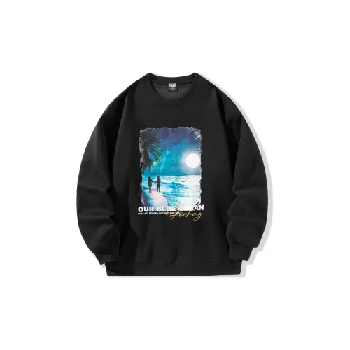 FORHUG Sweatshirts Unisex Black