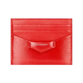Givenchy Calfskin Card Holder Regular Women's Red/Light Pink