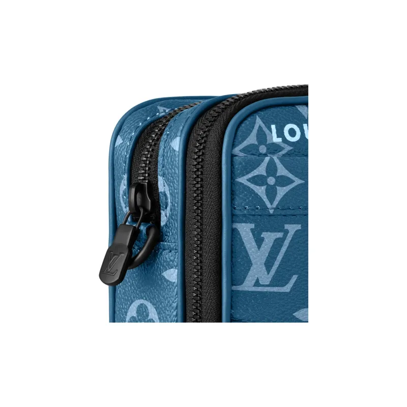 LOUIS VUITTON Alpha Monogram Canvas Canvas Bag Shoulder Bag Crossbody Bag Regular Men's Atlantic Blue-3