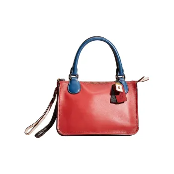 COACH Soho Glove Tanned Leather Handbag, Shoulder Bag, Crossbody Bag Small Size Women's Red & White