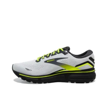 Brooks Ghost 15 Running Shoes Men Low Top Gray Yellow