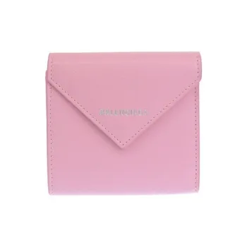 Balenciaga Leather Wallet Women's Dark Pink