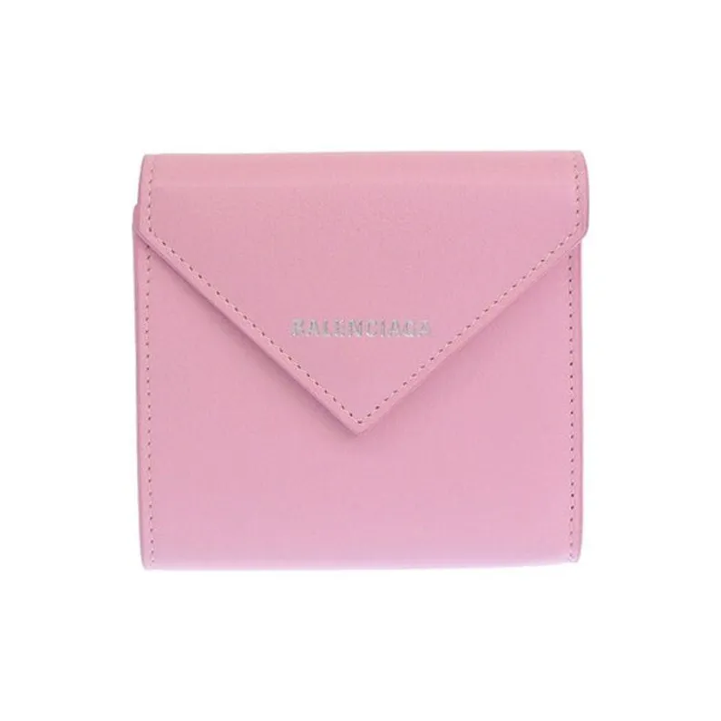Balenciaga Leather Wallet Women's Dark Pink-0
