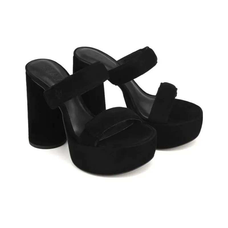 Naked Wolfe Diamond Strap Sandals Women's Black-2
