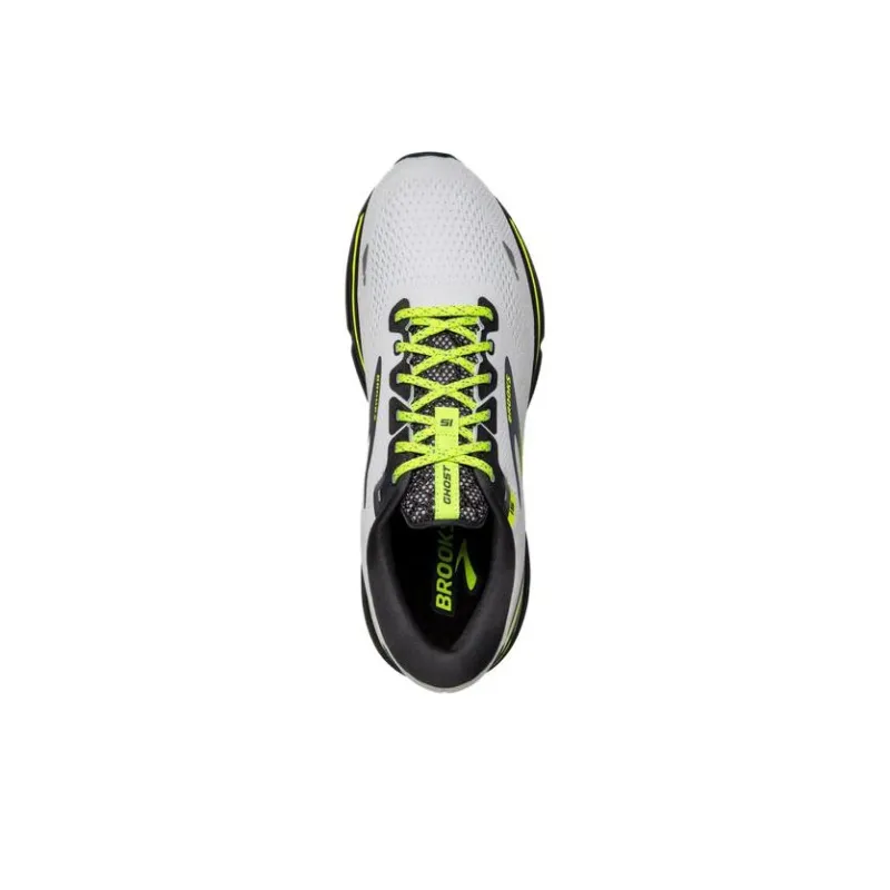 Brooks Ghost 15 Running Shoes Men Low Top Gray Yellow-4