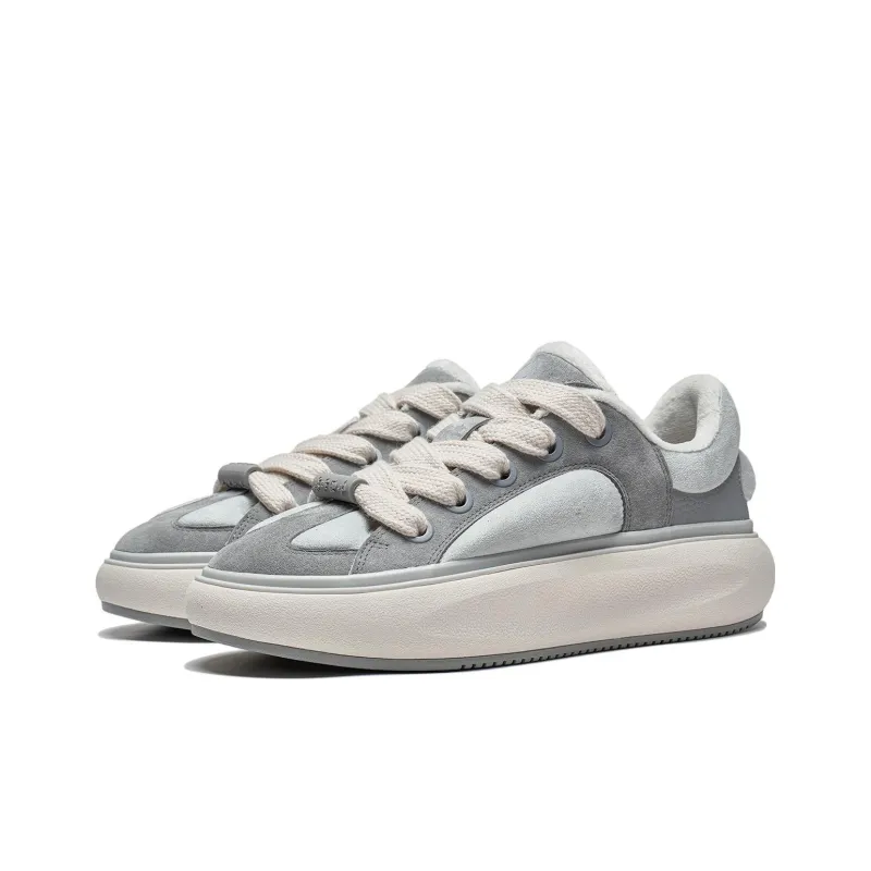 LiNing Yun You C4D Slip Resistant Cushioning Low Top Skateboard Shoes Women's Gray-2