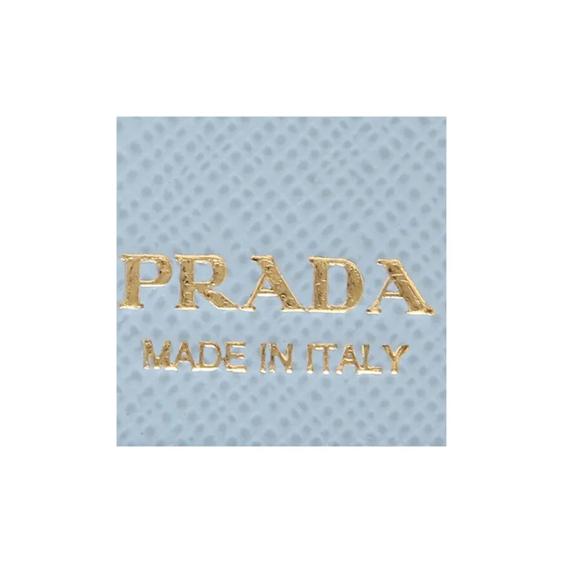 PRADA Leather Wallet Regular Women's Light Blue-6