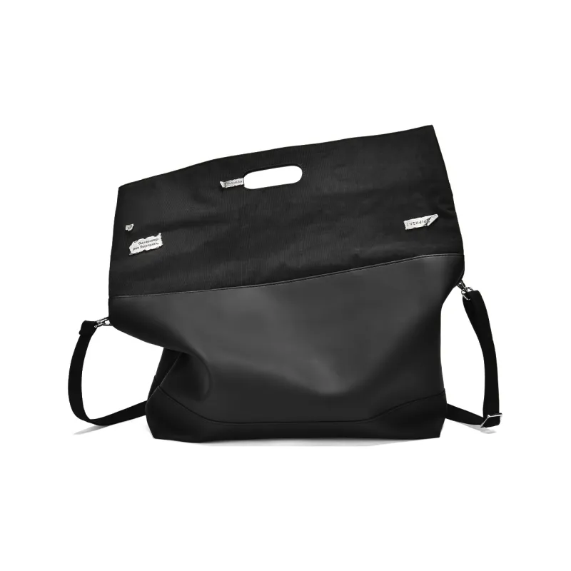EPIPHQNY PU Messenger Bag Shoulder Bag Crossbody Bag Regular Unisex Black-1