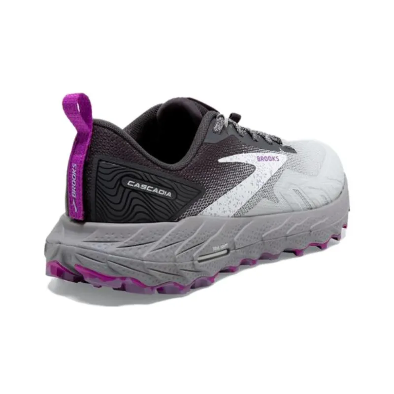 Brooks Cushioning Wear Resistant Low Top Trail Running Running Shoes Women's Gray Purple-2