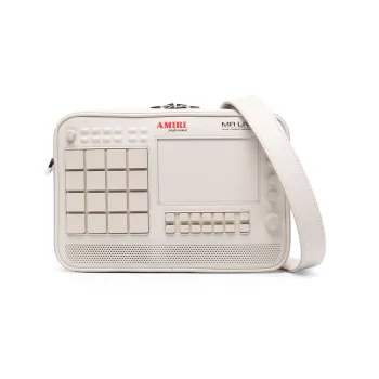 AMIRI Calfskin Messenger Bag Crossbody Bag Shoulder Bag Men's White