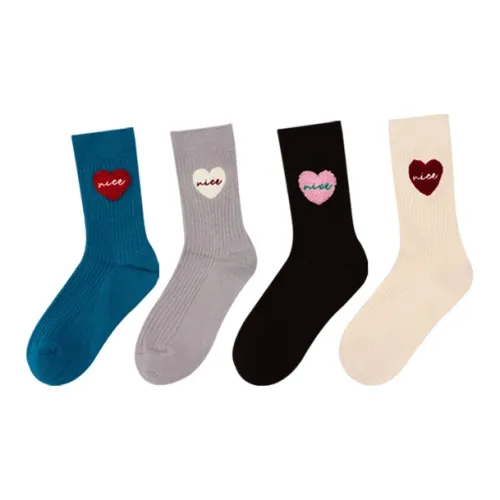 Cotton has a home Women's Mid-Calf Socks