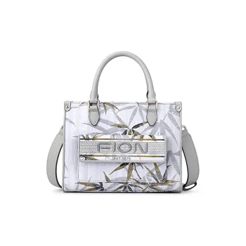 FION Fabric Tote Bag Shopping Bag Crossbody Bag Shoulder Bag Women's Multicolor