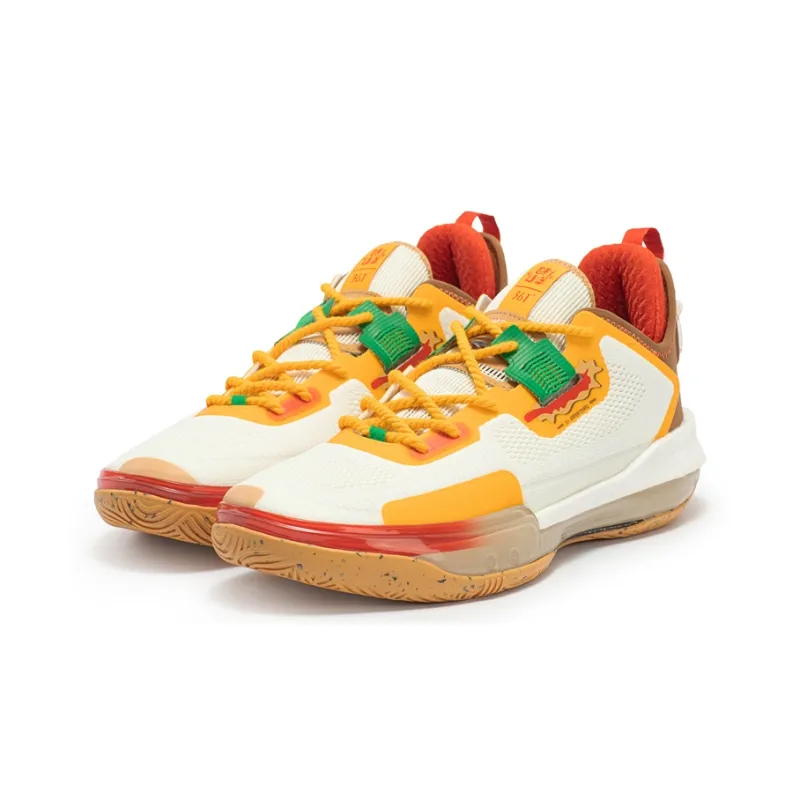 361° Supernova 1.0 Basketball Shoes Men Low Top White Yellow-2