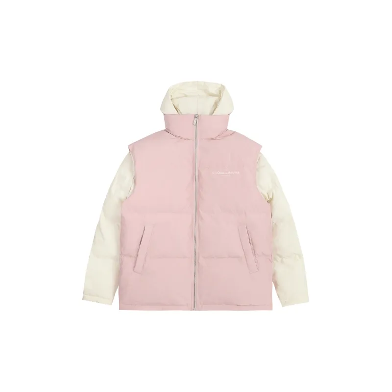 Atry Alphabet Slogan Series Puffer Jacket National Trend Minimalist Style Unisex Cold Resistant Coat Unisex-1
