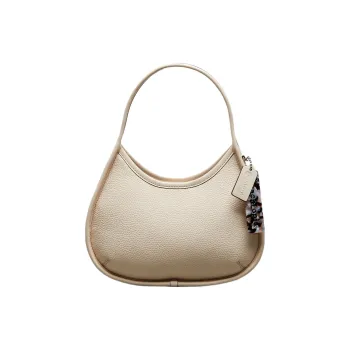 Coachtopia Ergo Leather Patchwork With Recycled Leather Shoulder Bag, Handbag, Shoulder Bag Medium Size Women's Ecru