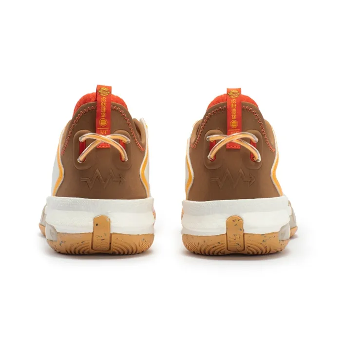 361° Supernova 1.0 Basketball Shoes Men Low Top White Yellow-3