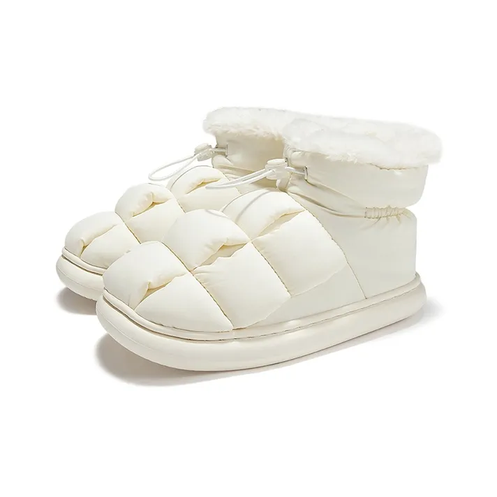 Feiyue Tofu Insulated Shoe Water-Resistant Mid-Top Casual Shoes Women's Beige-4