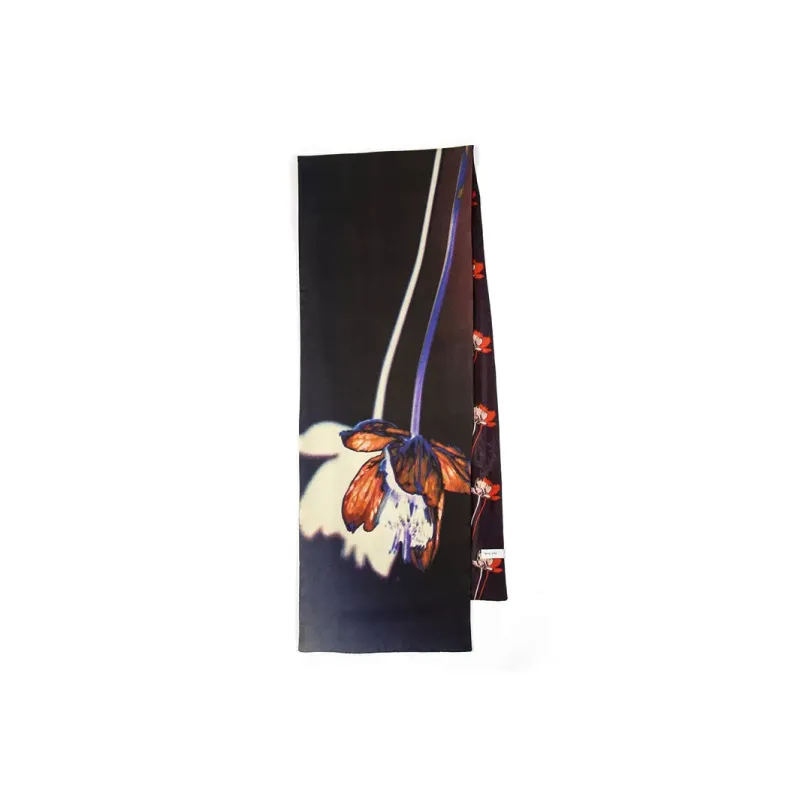 Paul Smith Silk Scarves Unisex Navy Blue-0