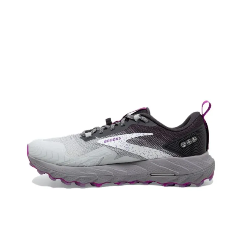 Brooks Cushioning Wear Resistant Low Top Trail Running Running Shoes Women's Gray Purple-0