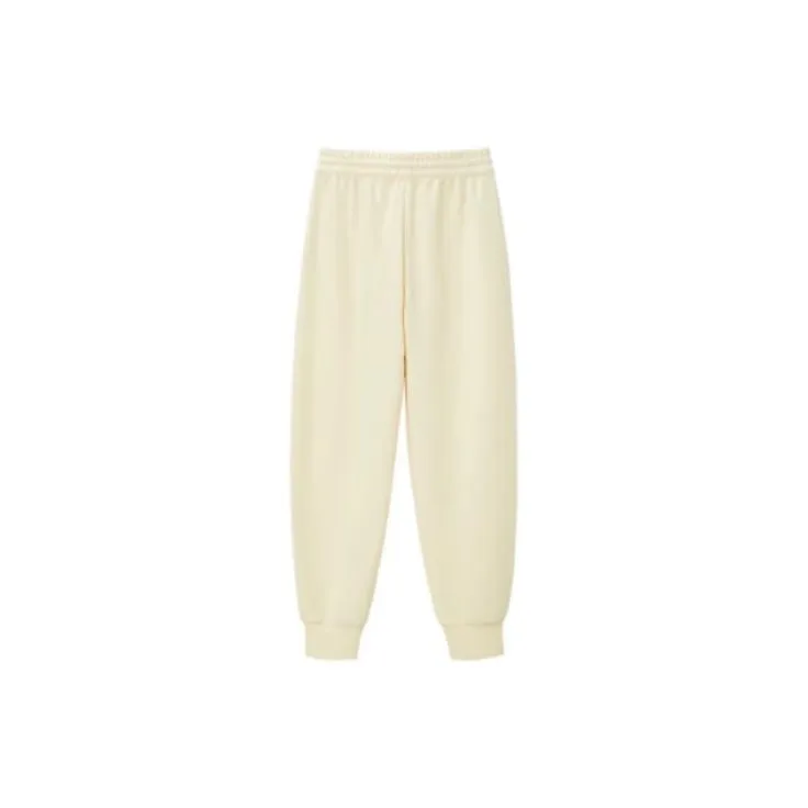 OVV Casual Pants Women's Light Yellow Solid Color A1-1
