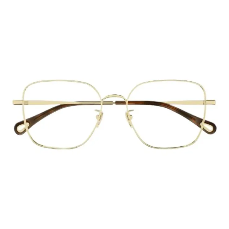 Chloe Acetate Irregular Shape Eyeglass Frames Men's Gold-1
