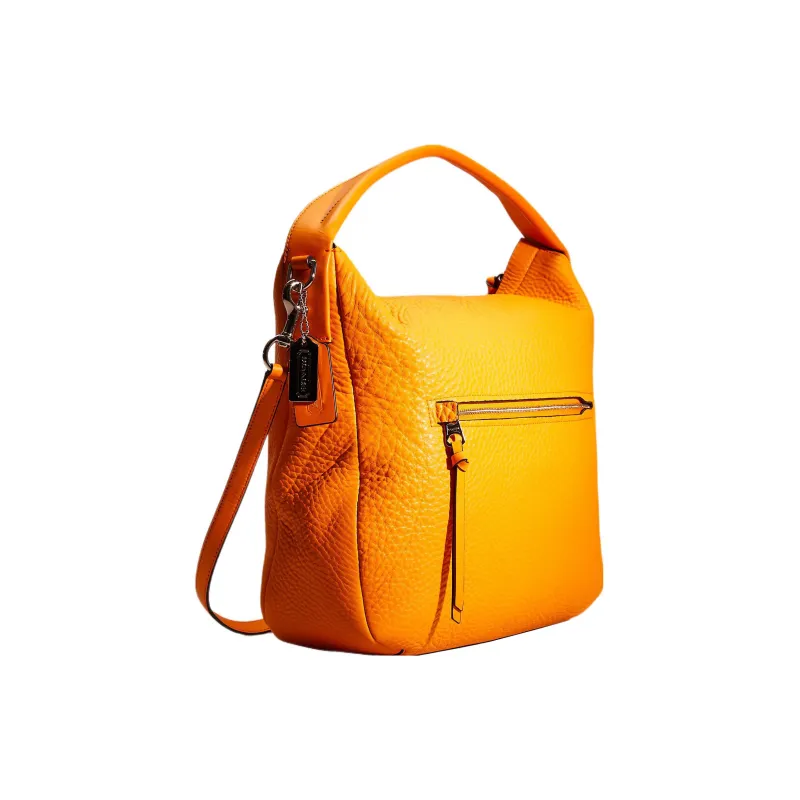 COACH Bleecker Leather Tote Bag Shopping Bag Handbag Shoulder Bag Women's Orange-1