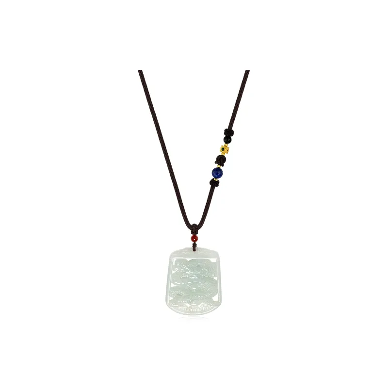North Cain Bean Type Jadeite Necklaces Unisex-2