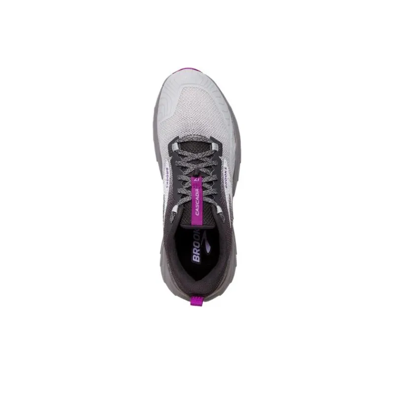 Brooks Cushioning Wear Resistant Low Top Trail Running Running Shoes Women's Gray Purple-3