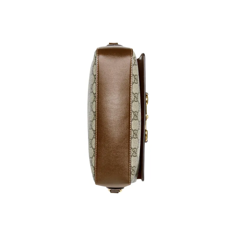 GUCCI Horsebit 1955 Canvas With Leather Camera Bag Shoulder Bag, Crossbody Bag Women's Ebony-4