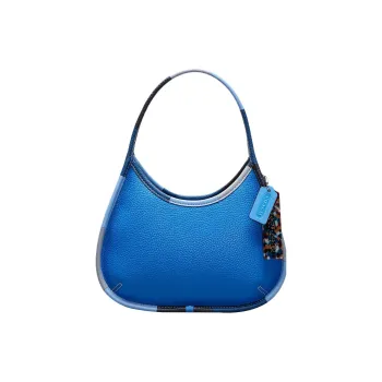 COACH Ergo Leather Patchwork With Recycled Leather Shoulder Bag Handbag Shoulder Bag Women's Blue