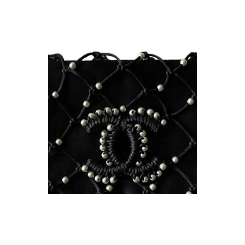 CHANEL Mesh Clutch Women's Black-2