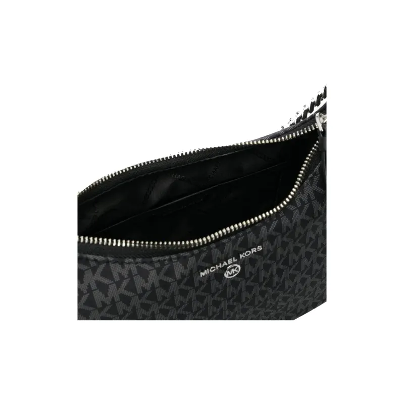 MICHAEL KORS Jet Set Charm Nylon With Calfskin Portable Crossbody Bag, Shoulder Bag Women's Black-3