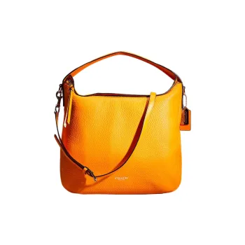 COACH Bleecker Leather Tote Bag Shopping Bag Handbag Shoulder Bag Women's Orange